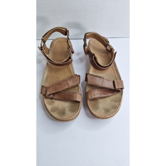 VIONIC Kayan Tan Leather Strappy Orthotic Platform Sandals Sz 11 Comfort Walking - Picture 2 of 9